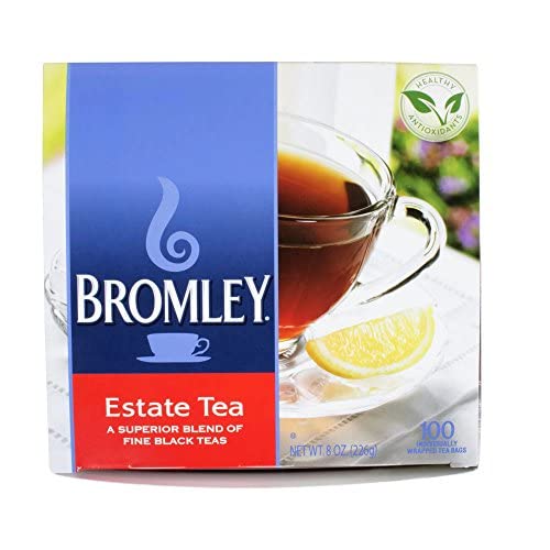 Bromley Estate Tea Blend Of Fine Black Teas 100-Tea Bags 8-Oz. Box - Bloomnest