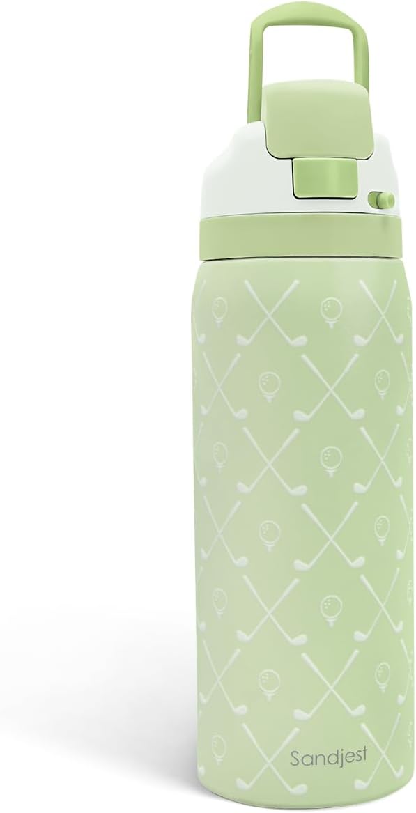 Golf Insulated Stainless Steel Water Bottle with Straw for Sports and Travel, 32oz, Gifts for Golf Lover Women Girls Friends Teens Birthday Christmas - Bloomnest