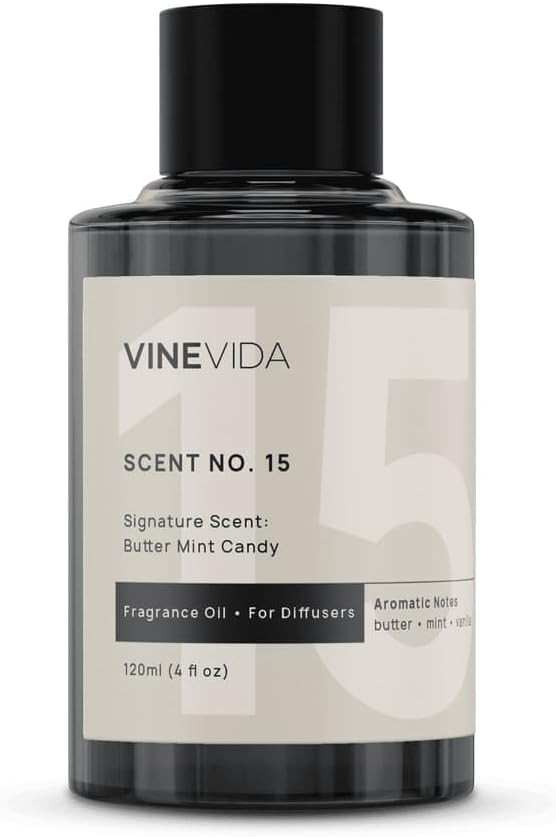 VINEVIDA [4 Fl Oz] Butter Mint Candy Fragrance Oil for Cold Air Diffusers, Essential Oils for Diffuser Oil Refill & Air Freshener Room Spray - Bloomnest
