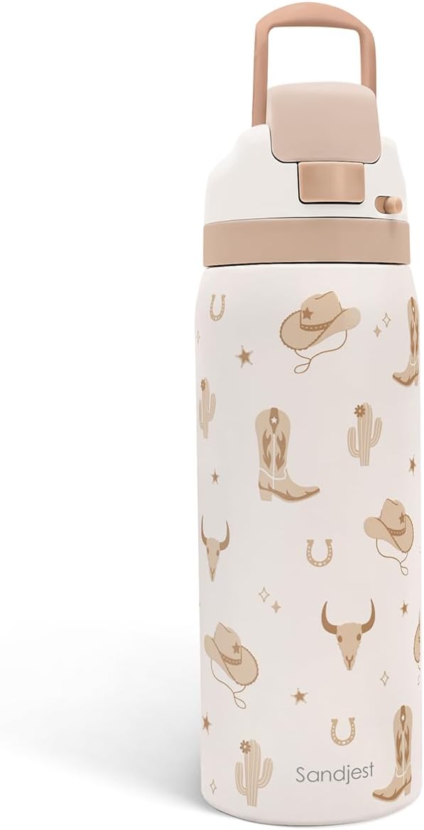 Cowgirl Insulated Stainless Steel Water Bottle with Straw for Sports and Travel, 32oz, Gifts for Women Girls Friends Teens Birthday Christmas - Bloomnest