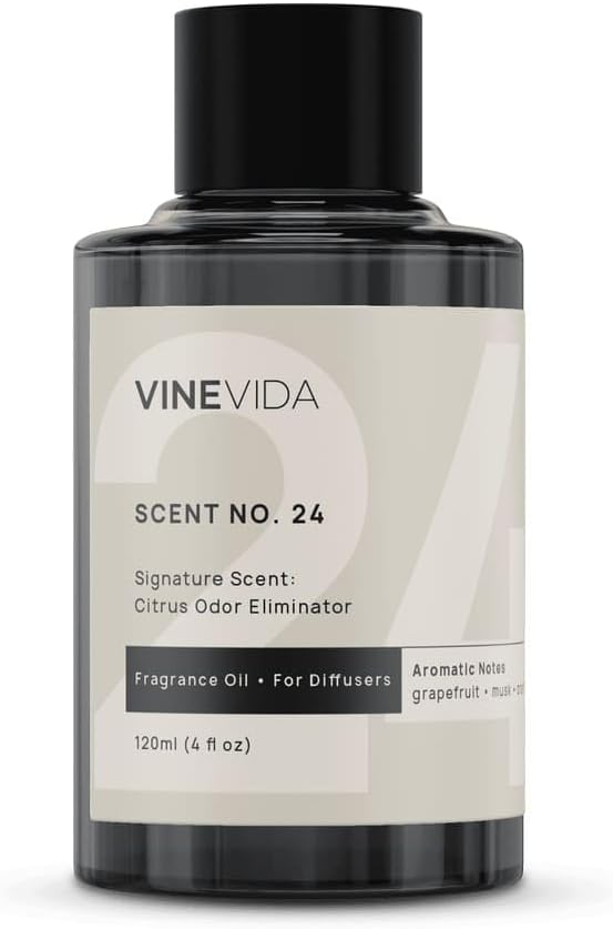 VINEVIDA [4 Fl Oz] Citrus Odor Eliminator Fragrance Oil for Cold Air Diffusers, Essential Oils for Diffuser Oil Refill & Air Freshener Room Spray - Bloomnest