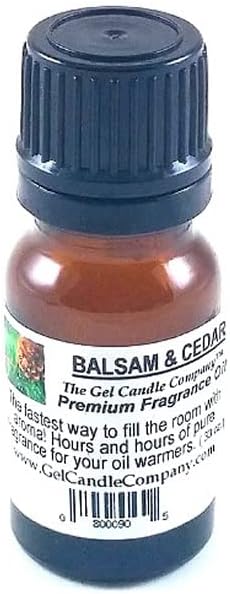 Balsam and Cedar Fragrance Oil in Amber Glass with Built in Dropper Diffusers & Burners - 10 ML/.33 OZ.