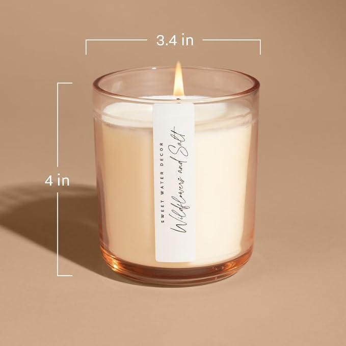 Sweet Water Decor Pumpkin Spice Candle, 12oz Sandstone Glass Jar, Autumn Scented Notes of Pumpkin, Cloves, & Buttercream, 50+ Hour Burn Time, Non-Toxic Soy Wax Blend, Poured in The USA, Cotton Wick - Bloomnest