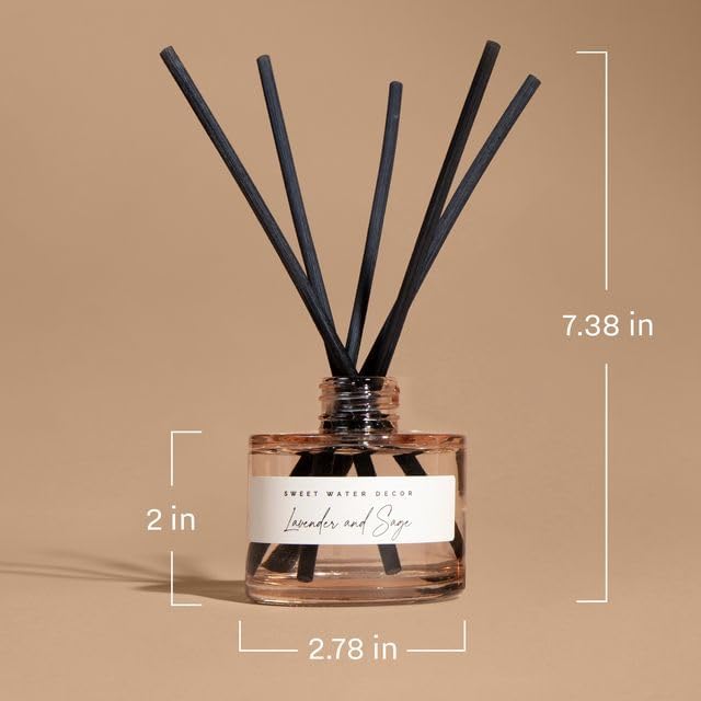 Sweet Water Decor Warm and Cozy Reed Diffuser Set - Orange, Cinnamon, Clove, and Pine Fall and Winter Scented Diffuser - Sandstone Diffusers for Home, Long Lasting Fragrance, Made in The USA - Bloomnest