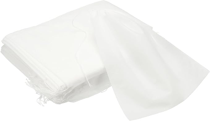 uxcell 100 Pcs Spice Bags for Cooking, 10x12 in Disposable Empty Tea Bags Muslin Non-Woven for Loose Leaf Tea Sachet Straining Soups Herbs, White - Bloomnest