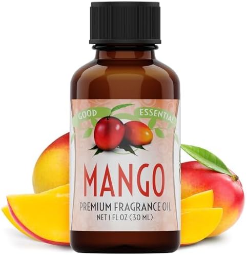 Good Essential Mango Fragrance Oil for Diffuser, Soap, Candles, Room Spray, Lotion & Body Butter - 1 fl oz (30 ml) - Mango Scent Oil GoodEssential