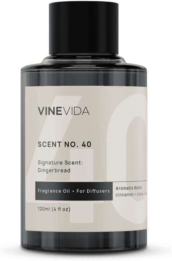 VINEVIDA [4 Fl Oz] Gingerbread Fragrance Oil for Cold Air Diffusers, Essential Oils for Diffuser Oil Refill & Air Freshener Room Spray - Bloomnest