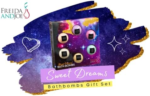 Sweet Dreams Aromatherapy Relaxing Bath Bomb Gift Set for Women - 6 Bomb Bath Fizzers at 4OZ or 113g per Bubble & Spa Bath Gifts - Bloomnest