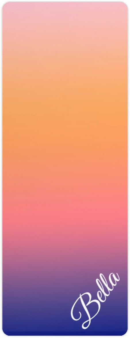 Custom Name Yoga Mat,Personalized Travel Yoga Exercise Mat,Non Slip,Perfect for Kids & Adults,Gradient Color E Series - Bloomnest