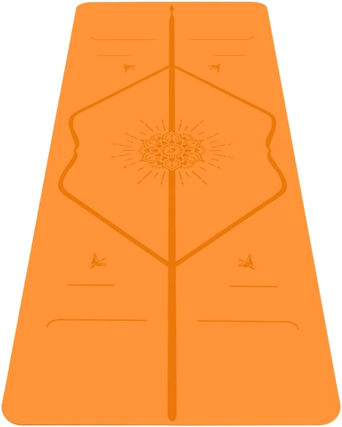 Liforme Travel Yoga mat – Patented Alignment System, Warrior-Like Grip, Non-Slip, Eco-Friendly, Ultra-Lightweight and Sweat Resistant, Made with Natural Rubber