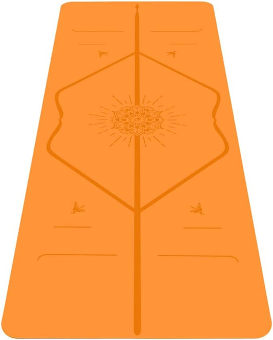 Liforme Travel Yoga mat – Patented Alignment System, Warrior-Like Grip, Non-Slip, Eco-Friendly, Ultra-Lightweight and Sweat Resistant, Made with Natural Rubber
