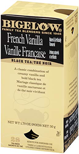 Bigelow French Vanilla Tea 28-Count Boxes (Pack of 6) Premium Black Tea Flavored with Vanilla Antioxidant-Rich Gluten-Free Full-Caffeine Tea in Foil-Wrapped Bags - Bloomnest