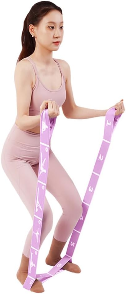 Multi-Functional Slimming Resistance Bands Yoga Straps Elastic Stretching Band 10/12 Loops for Pilates, Latin Training, Dance, Gymnastics, Fitness, Ballet and Physical Therapy - Bloomnest