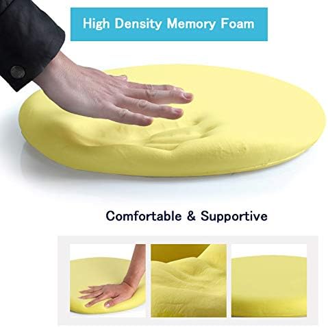Sigmat 15" Round Seat Cushion, Memory Foam Stool Cushion for Stool Chair Grey - Bloomnest