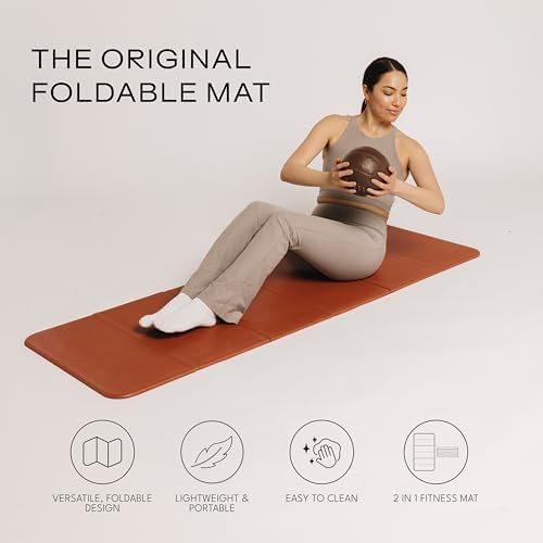 Stakt The Original Foldable Yoga Mat, Premium Fitness & Multi-Purpose Workout Mat with Non-Slip Surface, Portable & Lightweight for Studio or Home Use, As Seen on Shark Tank - Bloomnest