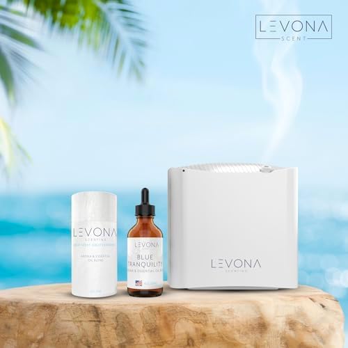 Levona Scent Essential Oils - Scents for Home, Hotel & Office Use - Perfect for Home Diffuser & Humidifiers - Aroma Fragrance Oil, Ideal for Massage, Relaxation, and Spa - Blue Tranquility, 120ml LEVONASCENT