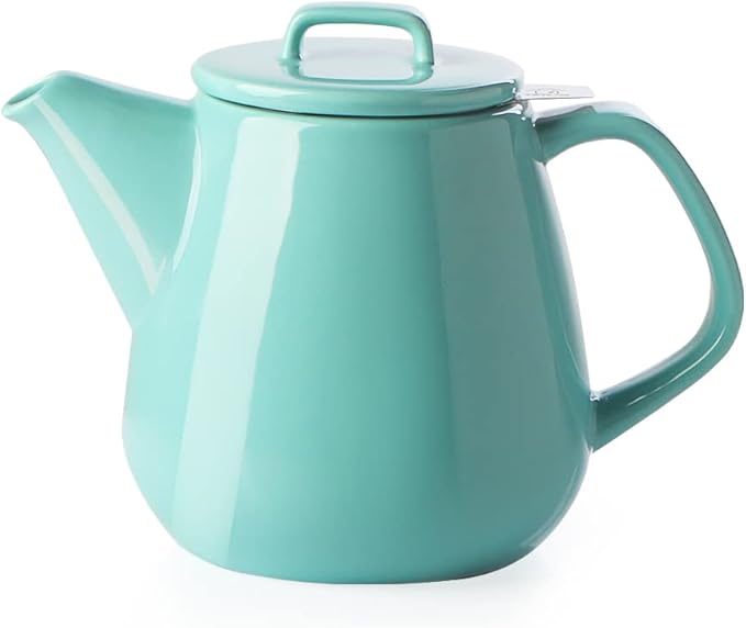 Sweejar 40oz Tea pot with Removable Stainless Steel Infuser,Dishwasher Safe Tea Pots for Loose Tea,Tea Pots with Infuser for Chrismas Women Gift(Turquoise) - Bloomnest