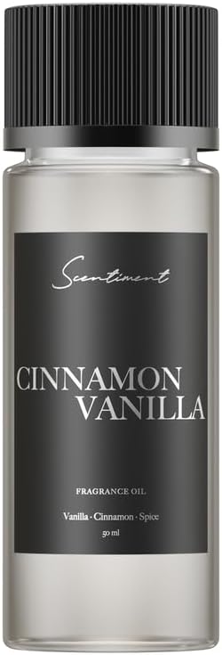 Scentiment Diffuser Oil - Cinnamon Vanilla Winter Collection | Aromatherapy Home Fragrance | Luxurious Scent with Notes of Vanilla, Cinnamon and Spices (50ml) - Bloomnest