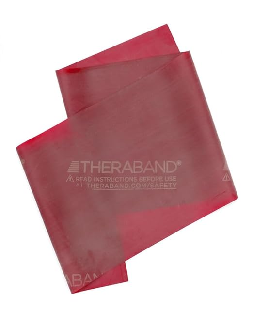 THERABAND Resistance Bands, 6 Yard Roll Professional Latex Elastic Band For Upper Body, Lower Body, & Core Exercise, Physical Therapy, Pilates, At-Home Workouts, & Rehab, Red, Medium, Level 3 - Bloomnest
