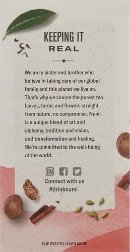 Numi Organic Rooibos Chai Tea, 18 Herbal Bags, Microplastic Free, Rich Flavor with Cinnamon, Allspice & Ginger, Caffeine Free (Pack of 2) - Bloomnest