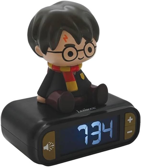 LEXiBOOK - Harry Potter Digital Alarm Clock for Kids with Night Light Snooze, Childrens Clock, Luminous Harry Potter, Black Colour - RL800HP - Bloomnest