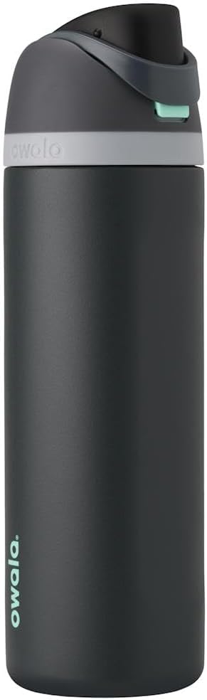 Owala FreeSip Insulated Stainless Steel Water Bottle with Straw for Sports and Travel, BPA-Free, 24oz, Foggy Tide Owala