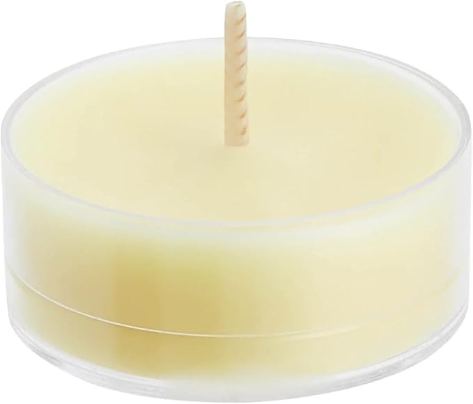 PartyLite Set of 12 Tea Lights Candles, Sweet Baked Pears and Ground Almonds Scent, Aromatherapy Scented Candles Gift Set, Up to 4 to 6 Hours Burn Time - Bloomnest