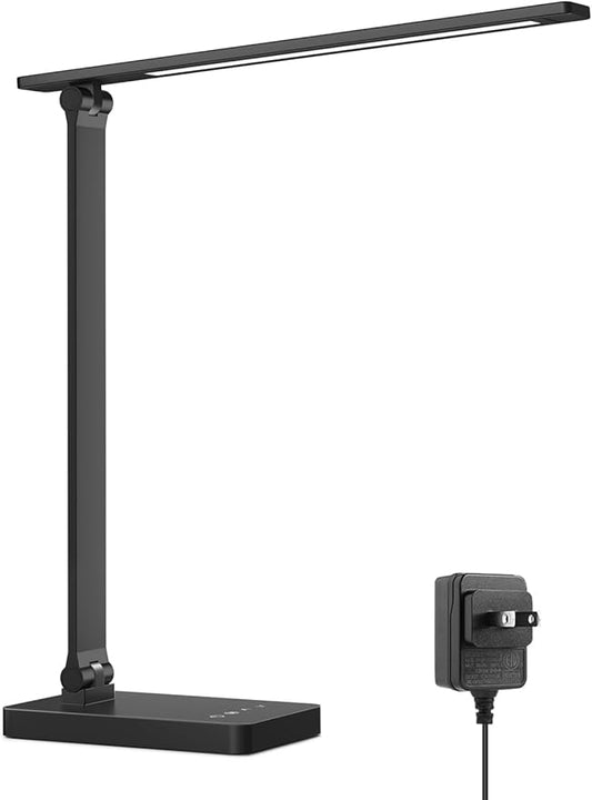 Lepro LED Desk Lamp for Home Office, 9.5W 750LM Metal Touch Control Desk Light, 5 Color Modes 5 Brightness Level, Eye Caring Task Lamp For Reading, Sewing, Crafts, School Supplies, Puzzle Light, Black - Bloomnest