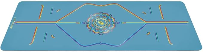 Liforme Travel Yoga mat – Patented Alignment System, Warrior-Like Grip, Non-Slip, Eco-Friendly, Ultra-Lightweight and Sweat Resistant, Made with Natural Rubber