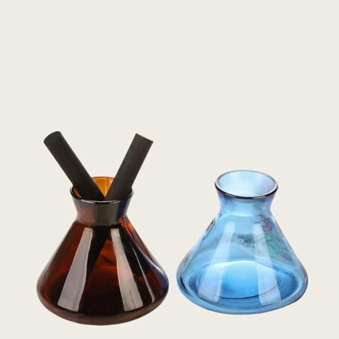 200ml Amber Glass Reed Diffuser Bottles,Empty Refillable Diffuser Bottle for Essential Oils,Aromatherapy Container for DIY Replacement Diffuser,Reed Sticks,Crafts Decor Bloomnest