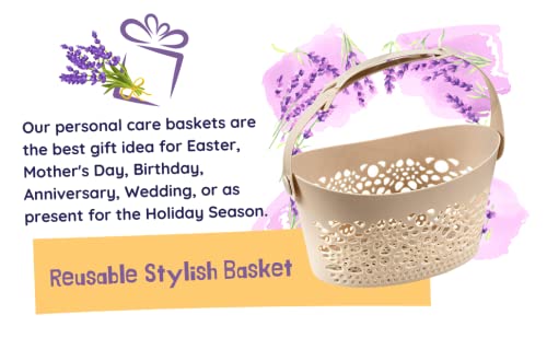Bath & Body Valentines Gift Set for Men and Women Spa Kit with Shea Butter, Vitamin E Reusable Beautiful Basket Perfect for Relaxation - Bloomnest