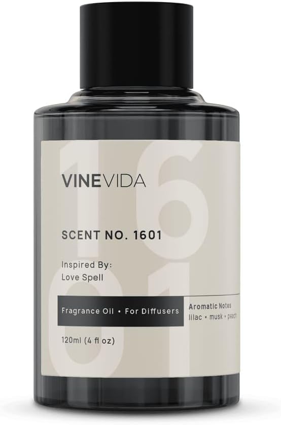 VINEVIDA [4 Fl Oz] Scent NO. 1601 Fragrance Oil for Cold Air Diffusers, Aromatic Notes of Lilac Musk Peach, Essential Oils for Diffuser Oil Refill & Air Freshener Room Spray - Bloomnest