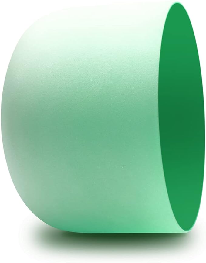 FMTY 10inch Green F Note Crystal Singing Bowl Heart Chakra with soft carrying case and Singing Mindfulness, Yoga, Spiritual and Body Healing and Energy Cleansing
