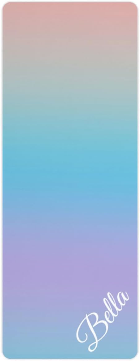 Custom Name Yoga Mat,Personalized Travel Yoga Exercise Mat,Non Slip,Perfect for Kids & Adults,Gradient Color E Series - Bloomnest