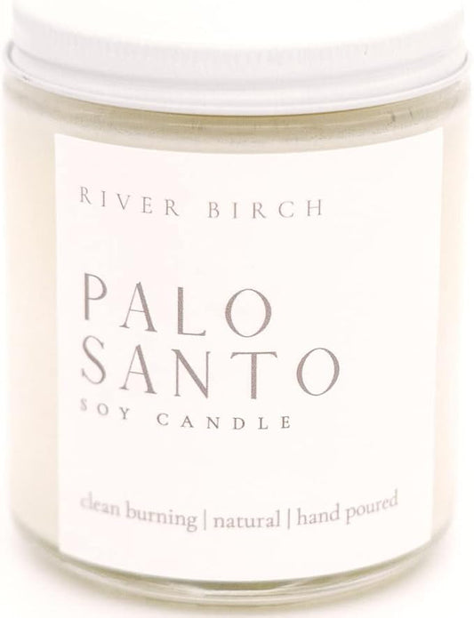 River Birch Candles Palo Santo Scented Candle | Premium, All-Natural, Non-Toxic, Soy Candles | 8.5oz 40 Hr Burn Time | Cozy Relaxing Gifts for Home - Bloomnest