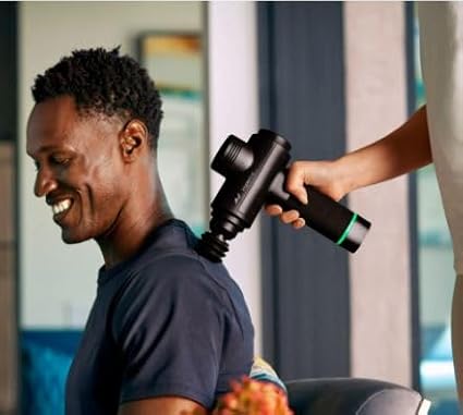 Hyperice Hypervolt 2 Black - Featuring Quiet Glide Technology - Handheld Percussion Massage Gun | 3 Speeds, 5 Interchangeable Heads | Helps Relieve Sore Muscles and Stiffness |FSA and HSA - Bloomnest