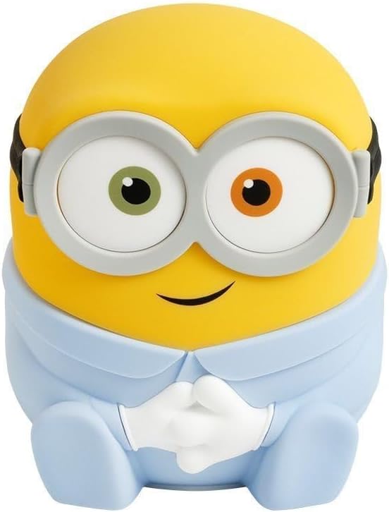 Minions Bob SquishyGlo Silicone Night Light, Officially Licensed Soft Touch Rechargeable Lamp with Auto-Off Timer for Bedrooms & Home, Kids & Adults| Paladone - Bloomnest