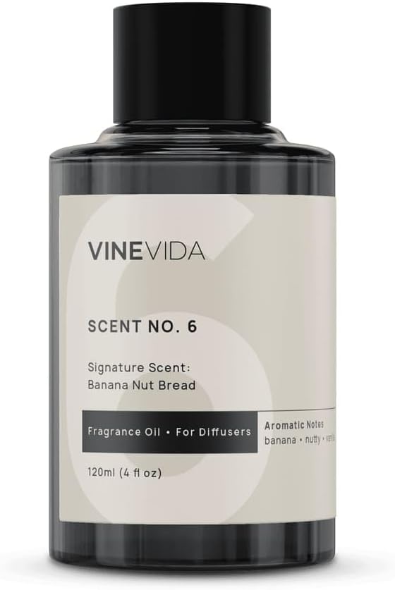 VINEVIDA [4 Fl Oz] Banana Nut Bread Fragrance Oil for Cold Air Diffusers, Essential Oils for Diffuser Oil Refill & Air Freshener Room Spray - Bloomnest
