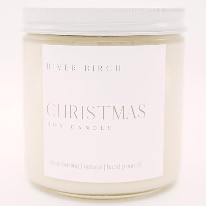 River Birch Candles Christmas Scented Candle | Premium, All-Natural, Non-Toxic, Soy Candles | 16oz 90 Hr Burn Time | Cozy Relaxing Gifts for Home - Bloomnest