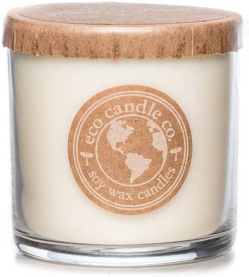 ECO CANDLE CO. Recycled Candle, Eggnog, 6 oz. - Scents of Classic Eggnog, Nutmeg, & Vanilla - 100% Soy Wax, No Lead, Kraft Paper Label & Lid, Hand Poured, Phthalate Free - Bloomnest