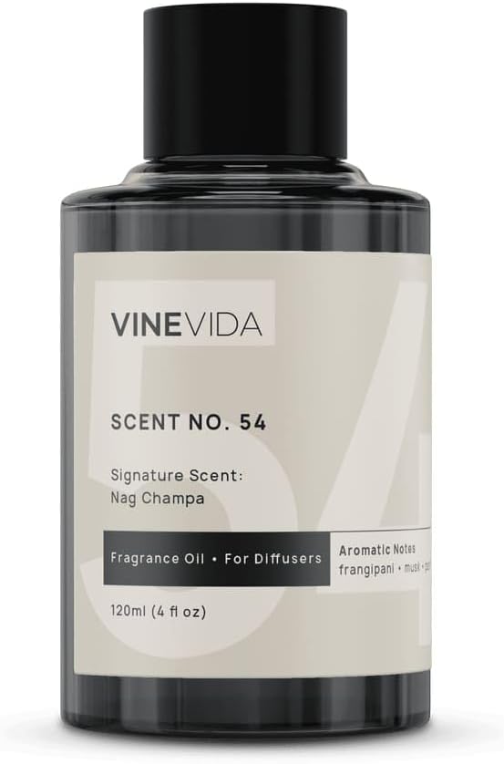 VINEVIDA [4 Fl Oz] Nag Champa Fragrance Oil for Cold Air Diffusers, Essential Oils for Diffuser Oil Refill & Air Freshener Room Spray - Bloomnest