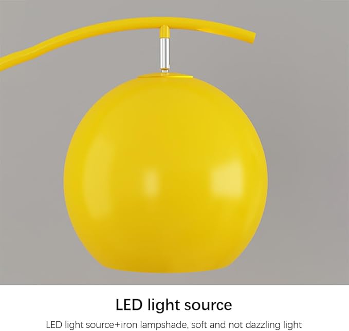 Nordic Yellow Fishing Floor Lamp Modern Family Living Room Bedroom Sofa Creative LED Decorative Standing Light (Z) - Bloomnest