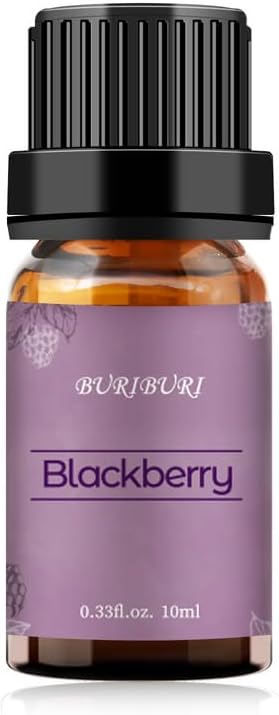 BURIBURI BlackBerry Essential Oil 10ml Premium Grade Scented Oil BlackBerry Fragrance Oil for Diffusers, Massage, Candle Making Soap Making BURIBURI