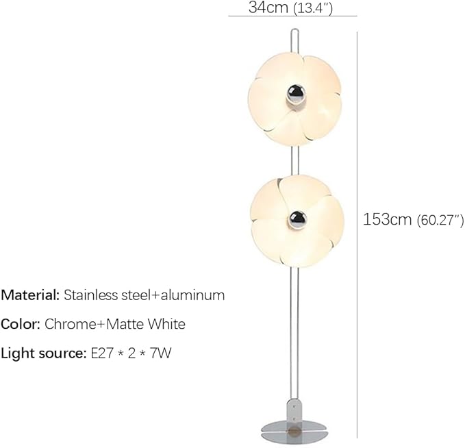 Nordic Retro Petal Floor Lamp Luxury Modern Family Iiving Room Bedroom LED Creativity Decorative Standing Light (Q) - Bloomnest