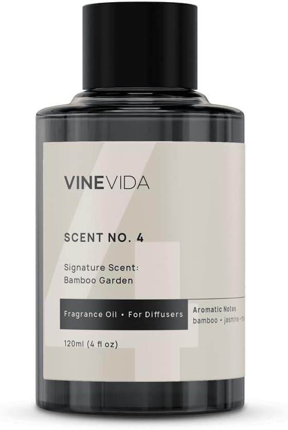 VINEVIDA [4 Fl Oz] Bamboo Garden Fragrance Oil for Cold Air Diffusers, Essential Oils for Diffuser Oil Refill & Air Freshener Room Spray - Bloomnest