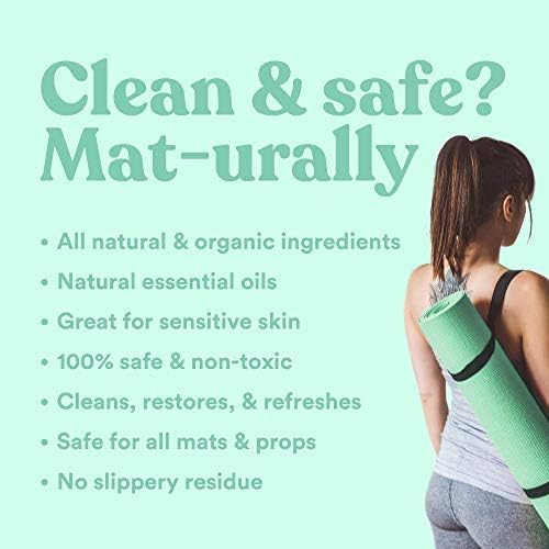 ASUTRA Yoga Mat Cleaner Spray (Uplifting Eucalyptus), 4 fl oz - No Slippery Residue, Organic Essential Oils, Deep-Cleansing for Fitness Gear & Gym Equipment, Microfiber Towel Included - Bloomnest