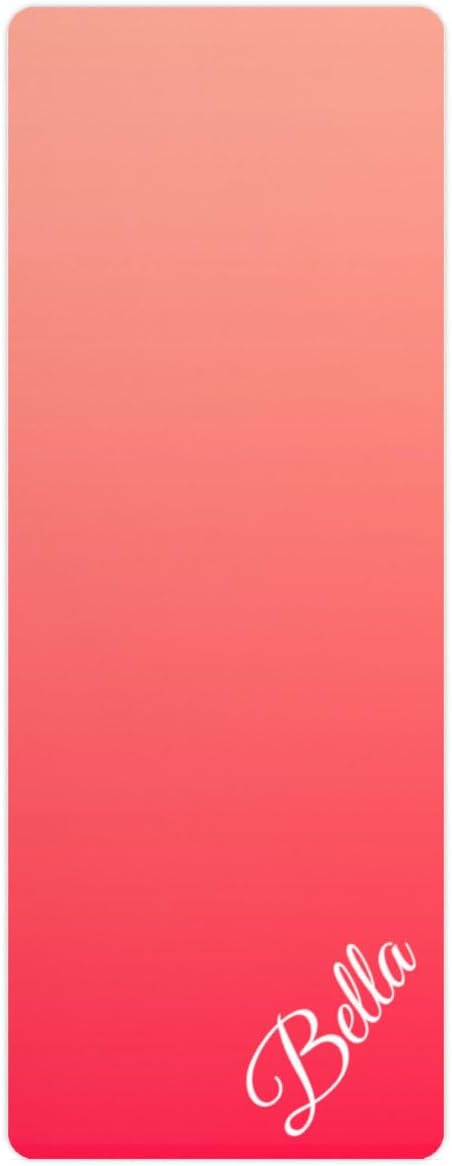 Custom Name Yoga Mat,Personalized Travel Yoga Exercise Mat,Non Slip,Perfect for Kids & Adults,Gradient Color E Series - Bloomnest