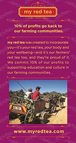 My Red Tea | USDA Organic Rooibos Tea | 80 Tagless Teabags | Single-Origin, Farmer-Friendly, Caffeine-Free | Sustainably Farmed in South Africa | Pure & Natural - Bloomnest