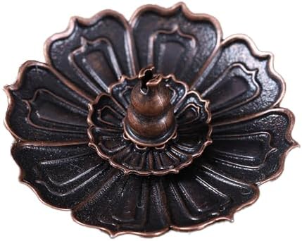 Incense Holder with Incense Stick Tray,Multi-Functional Incense Burner and Stick Holder Combo (1, Dull Red)