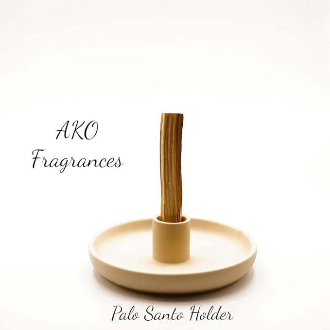 4 in 1 Incense Burner Holder - Multi-Purpose Ceramic Incense Stick Holder, Palo Santo Holder for Clean Burning, Sage Meditation Burner Set, Candle Holder for Aromatherapy (Matte Beige) - Bloomnest